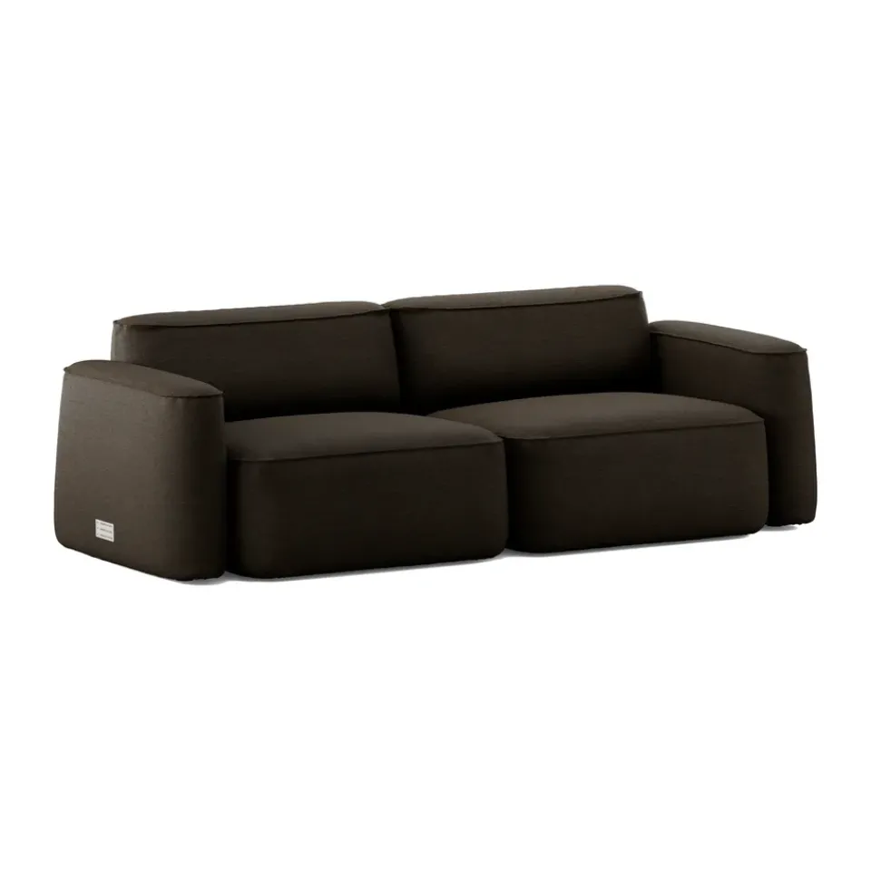 Massproductions Sofas*Patch 2.5-seater sofa, Ecriture 380 Brown
