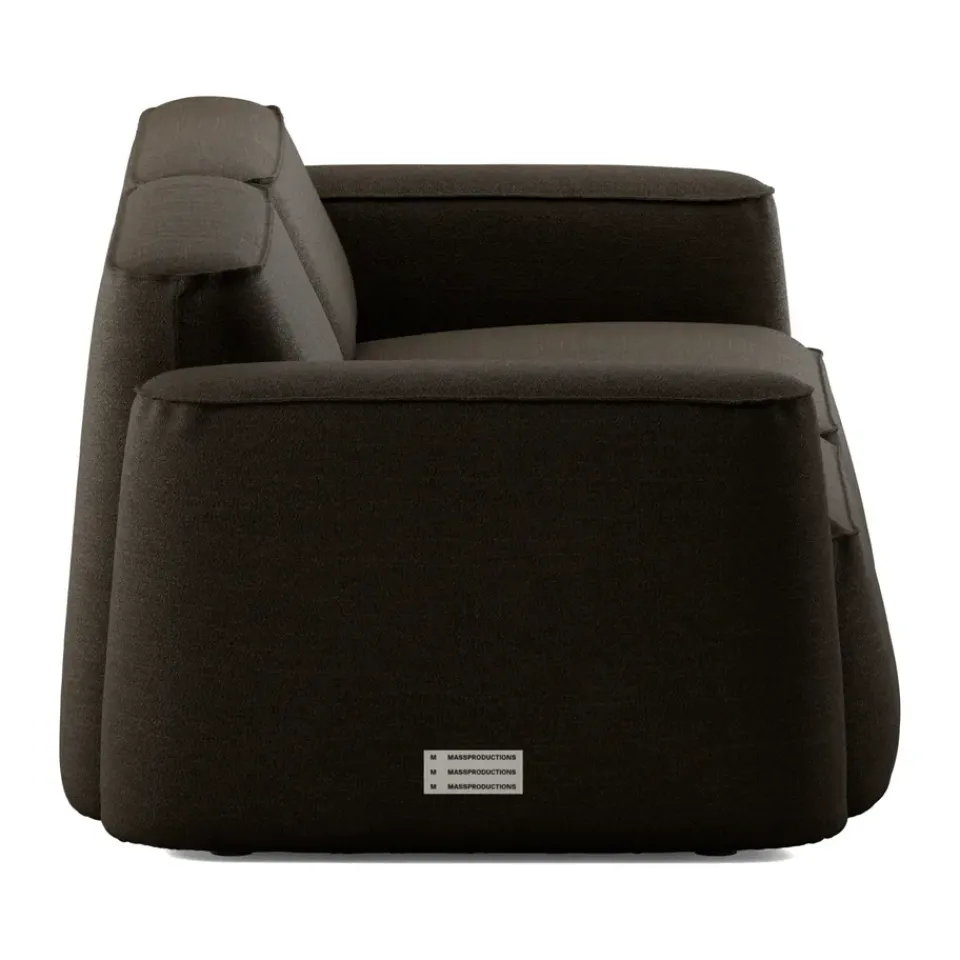 Massproductions Sofas*Patch 2.5-seater sofa, Ecriture 380 Brown