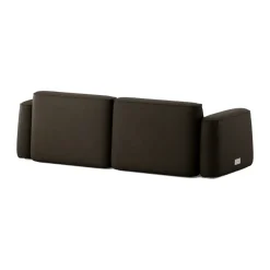 Massproductions Sofas*Patch 2.5-seater sofa, Ecriture 380 Brown