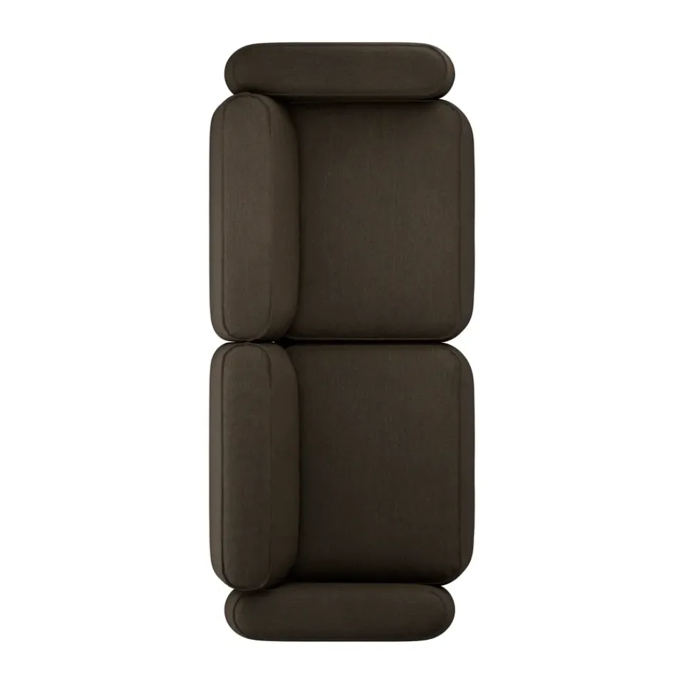 Massproductions Sofas*Patch 2.5-seater sofa, Ecriture 380 Brown