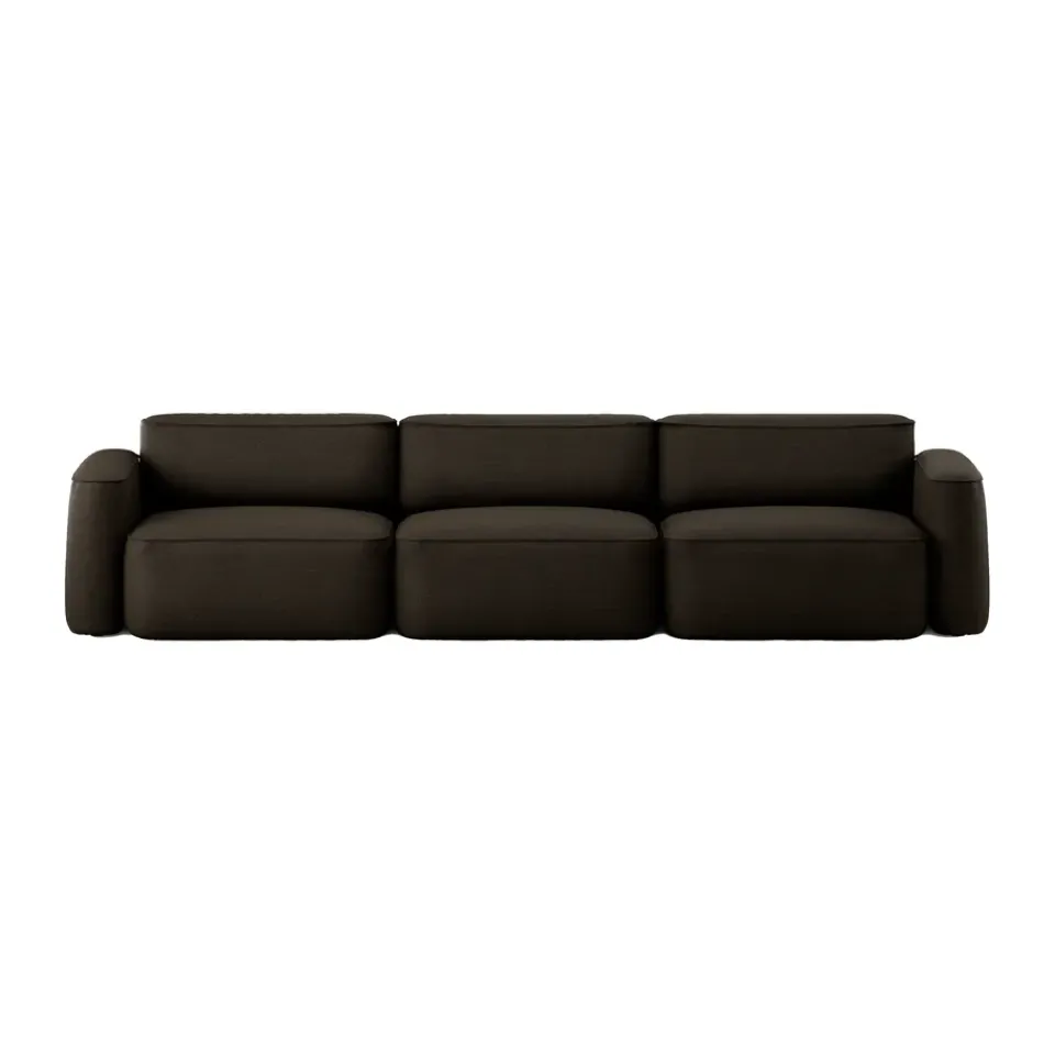 Massproductions Sofas*Patch 3-seater sofa, Ecriture 380 Brown