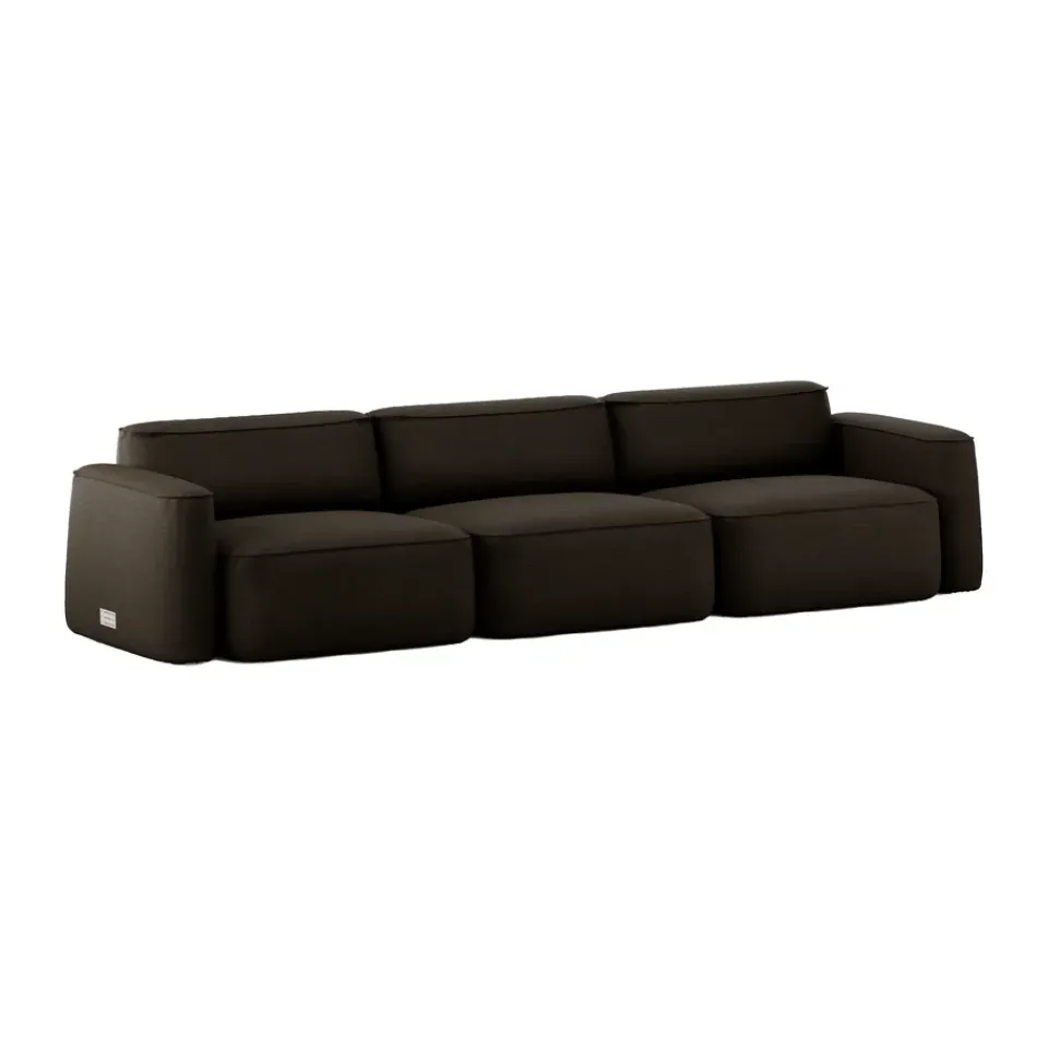 Massproductions Sofas*Patch 3-seater sofa, Ecriture 380 Brown