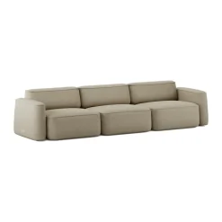 Massproductions Sofas*Patch 3-seater sofa, Ecriture 240 Beige