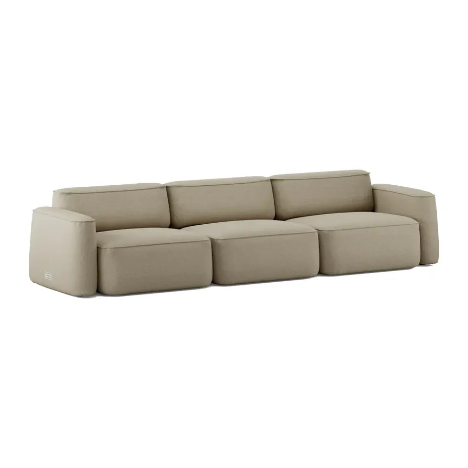 Massproductions Sofas*Patch 3-seater sofa, Ecriture 240 Beige