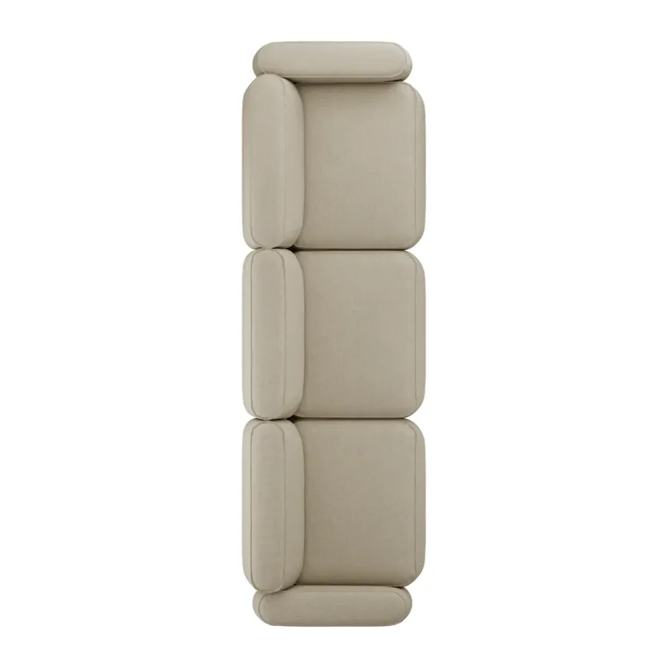 Massproductions Sofas*Patch 3-seater sofa, Ecriture 240 Beige