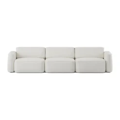 Massproductions Sofas*Patch 3-seater sofa, Ecriture 100 White