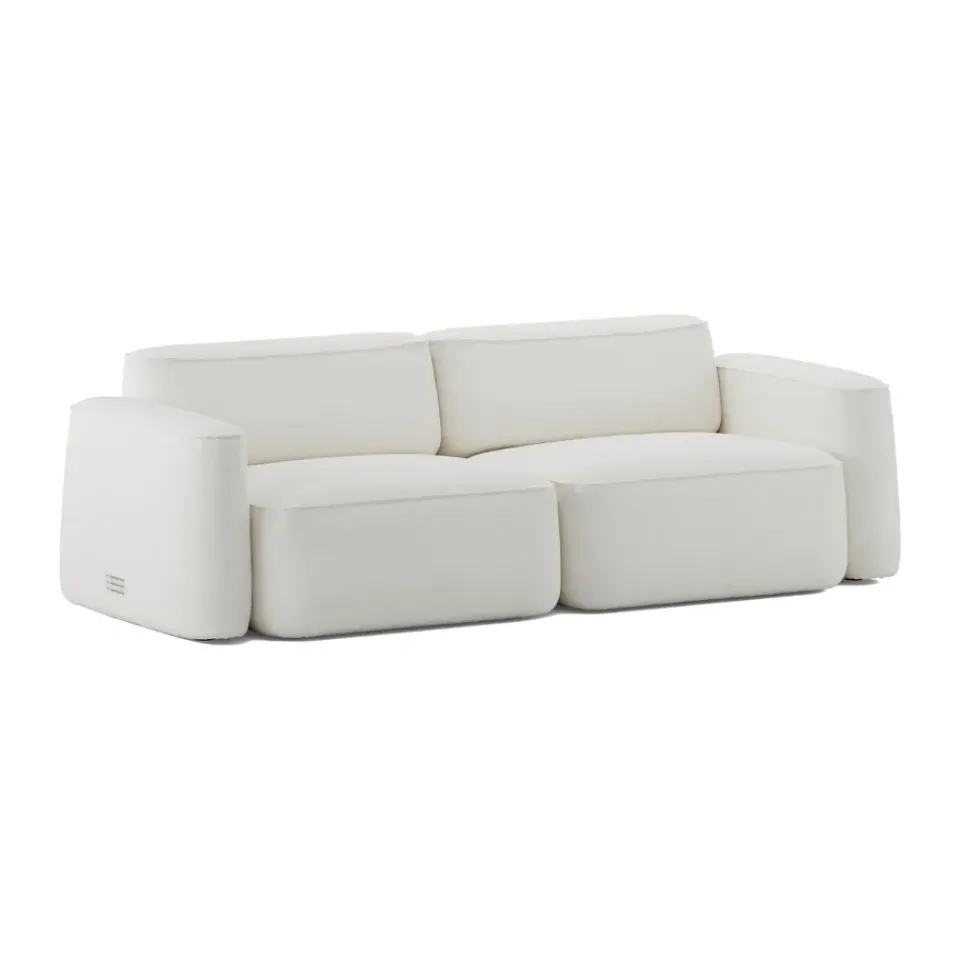 Massproductions Sofas*Patch 2.5-seater sofa, Ecriture 100 White