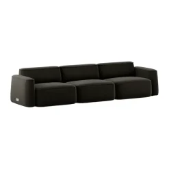 Massproductions Sofas*Patch 3-seater sofa, Linara 90 Espresso Brown