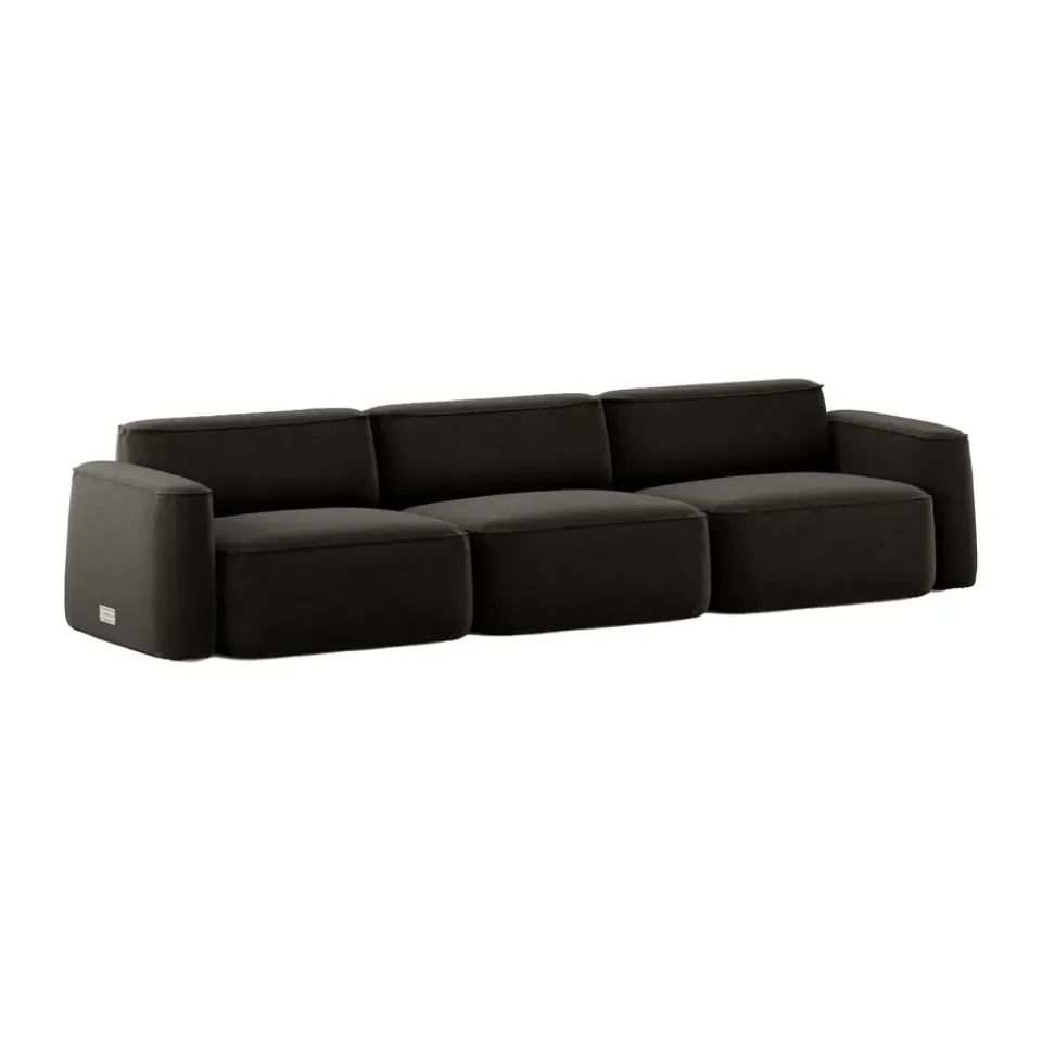 Massproductions Sofas*Patch 3-seater sofa, Linara 90 Espresso Brown