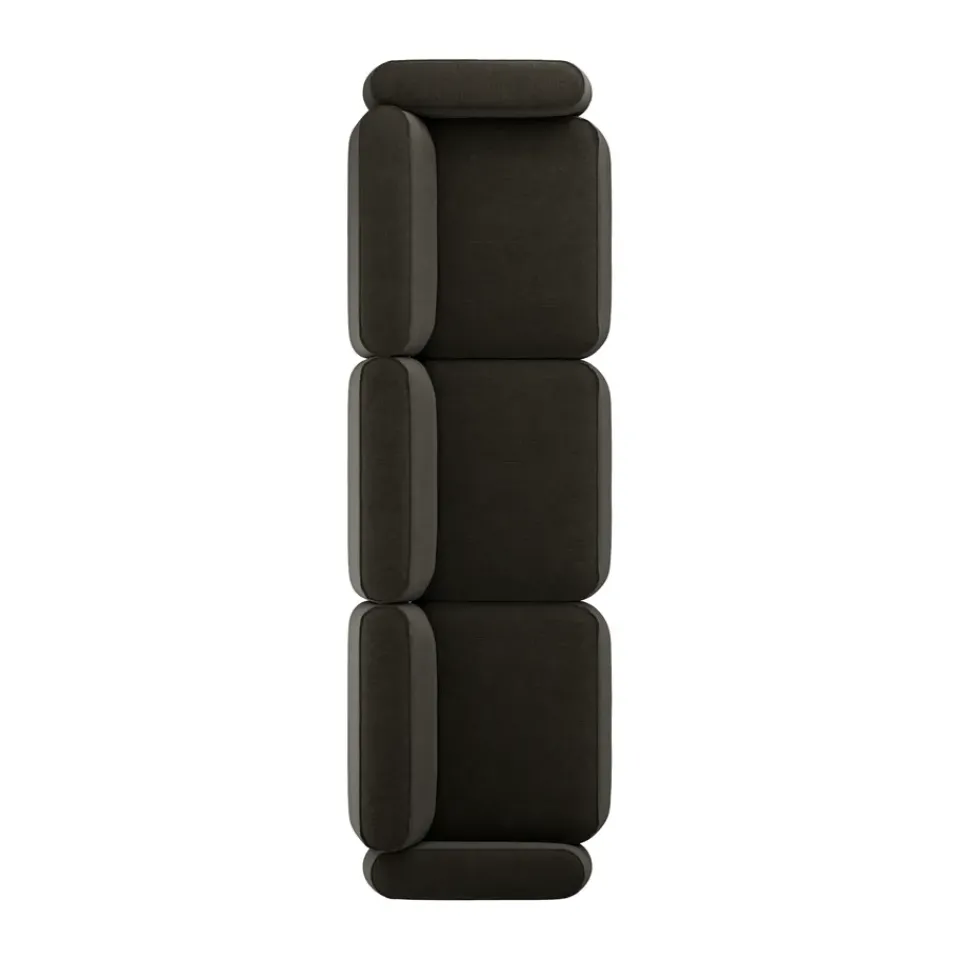 Massproductions Sofas*Patch 3-seater sofa, Linara 90 Espresso Brown