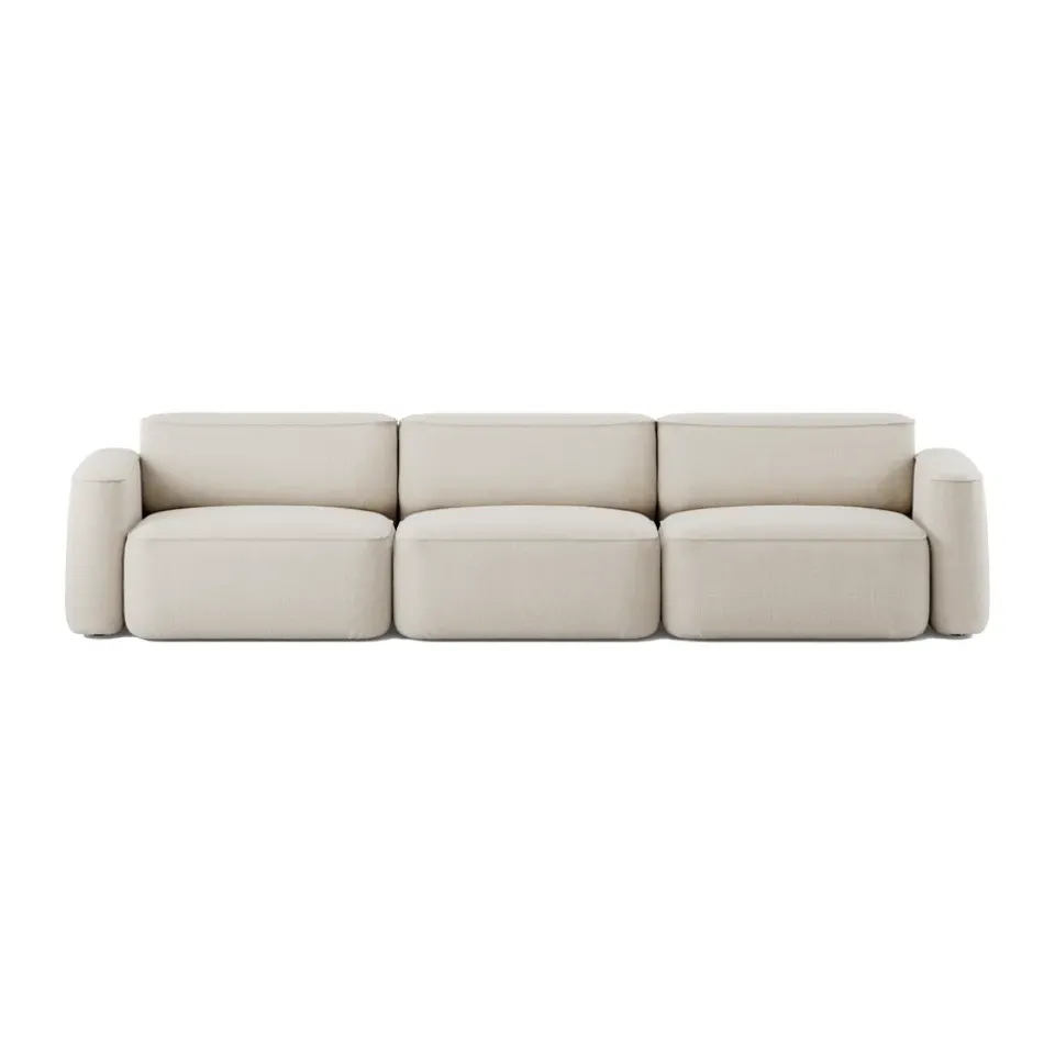 Massproductions Sofas*Patch 3-seater sofa, Linara 05 Porridge White