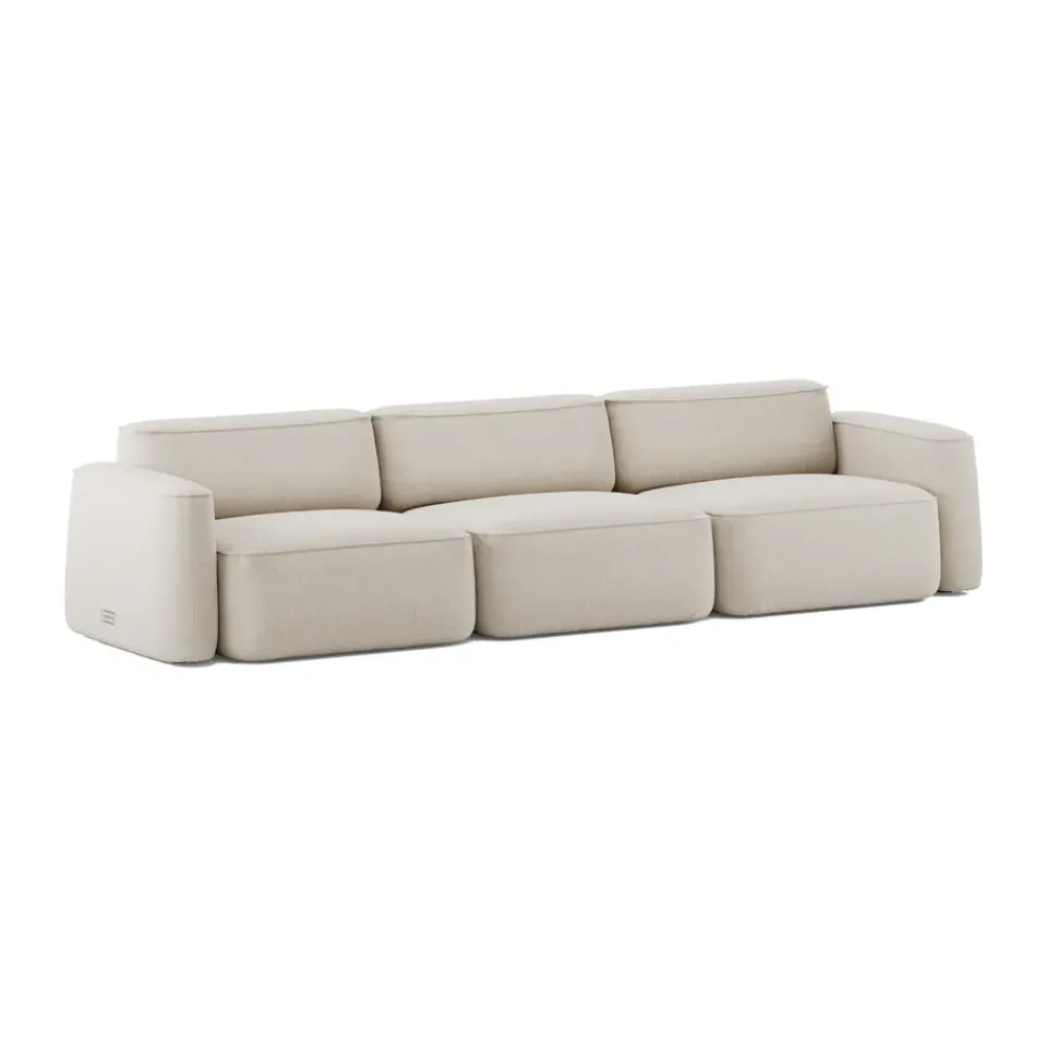 Massproductions Sofas*Patch 3-seater sofa, Linara 05 Porridge White