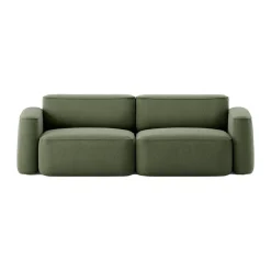 Massproductions Sofas*Patch 2.5-seater sofa, Linara 100 Tarragon Green