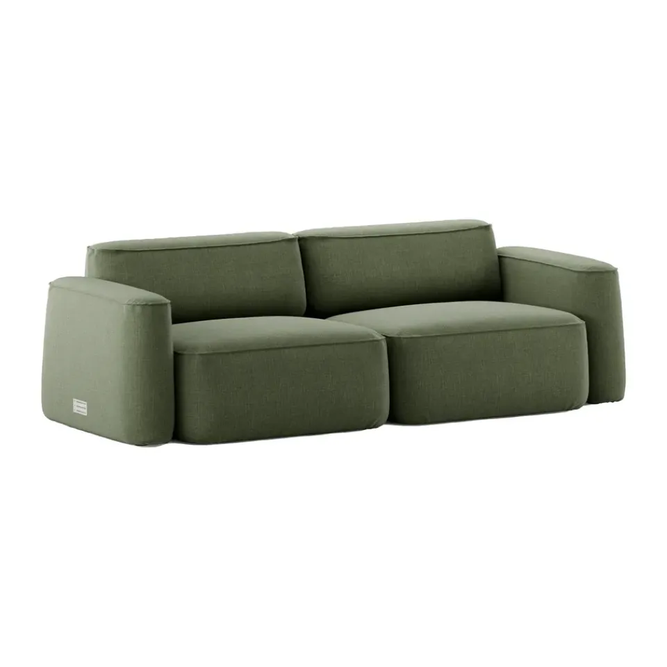 Massproductions Sofas*Patch 2.5-seater sofa, Linara 100 Tarragon Green