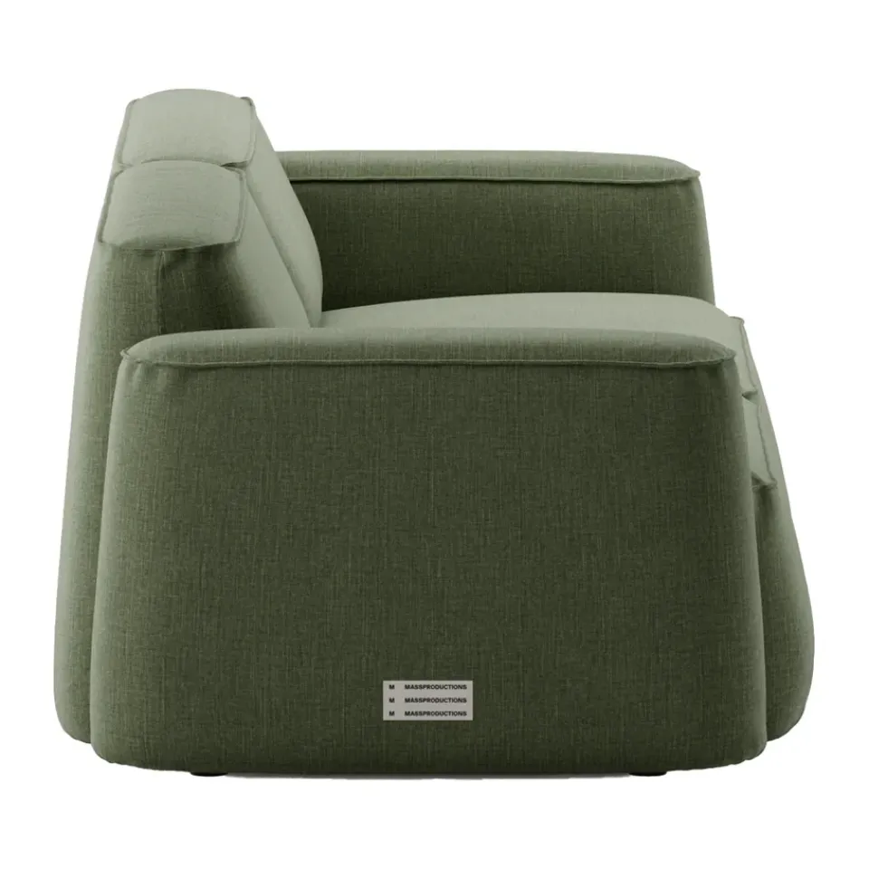 Massproductions Sofas*Patch 2.5-seater sofa, Linara 100 Tarragon Green