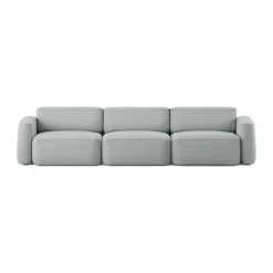 Massproductions Sofas*Patch 3-seater sofa, Linara 253 Swedish Grey