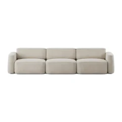 Massproductions Sofas*Patch 3-seater sofa, Spiral 21 Chalk Beige