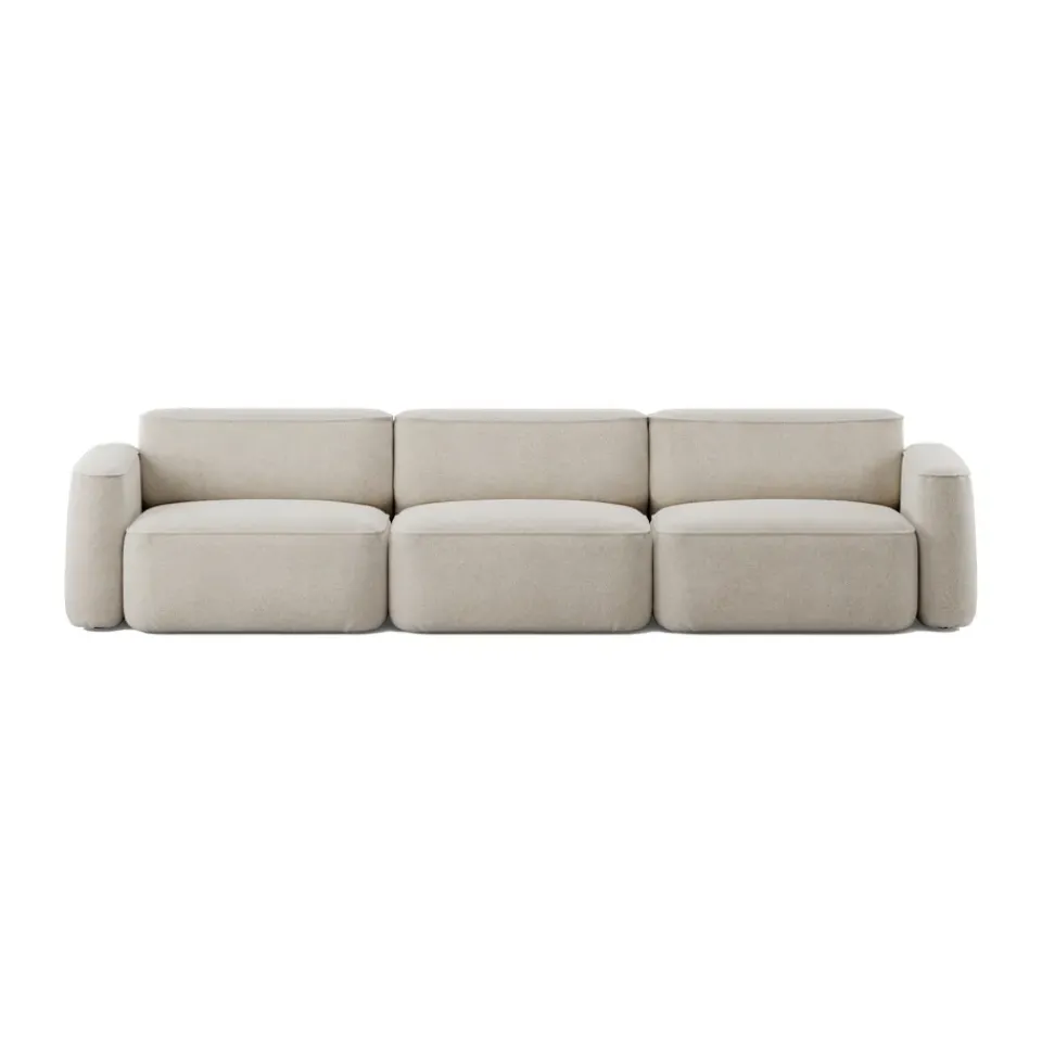 Massproductions Sofas*Patch 3-seater sofa, Spiral 21 Chalk Beige