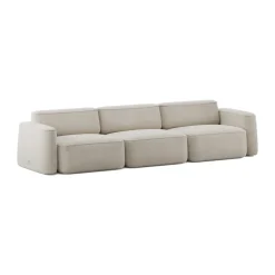 Massproductions Sofas*Patch 3-seater sofa, Spiral 21 Chalk Beige