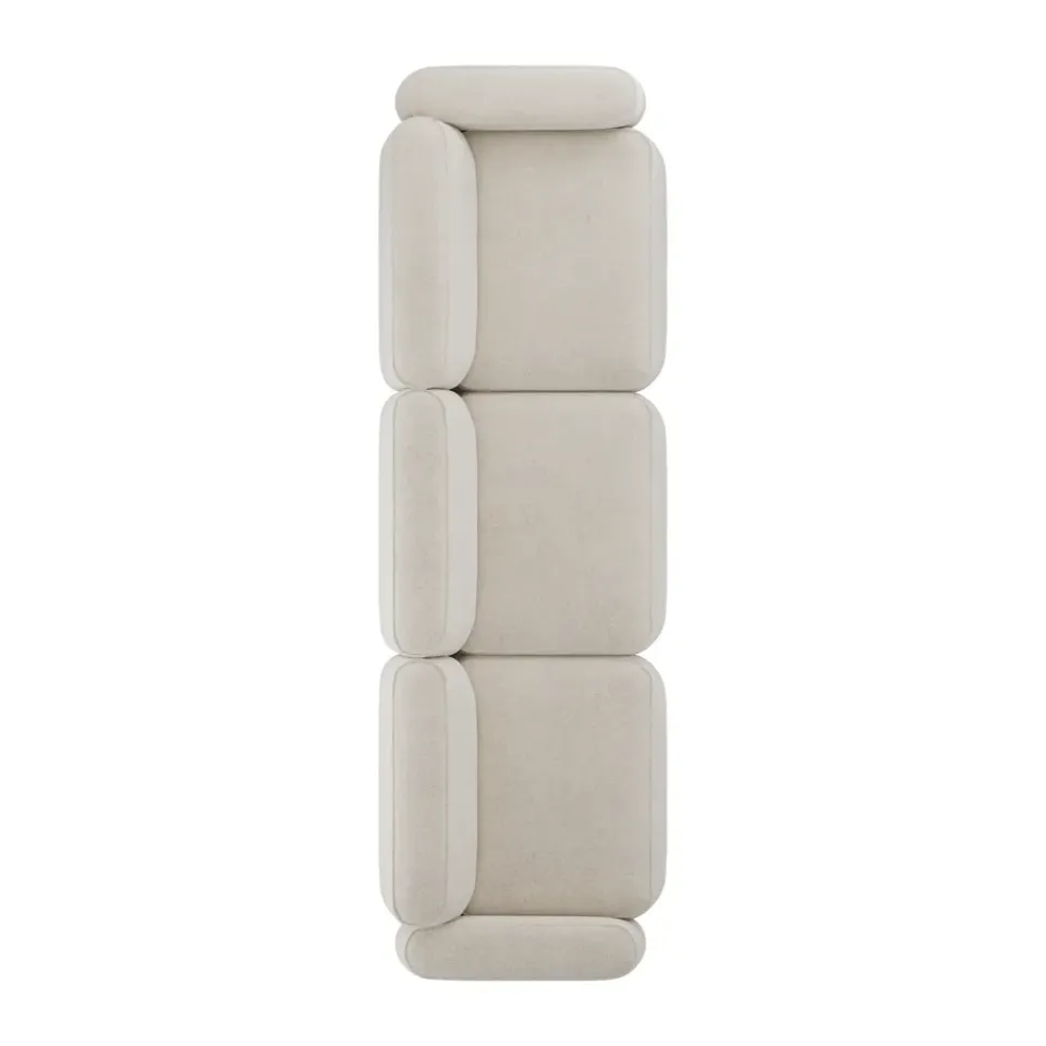 Massproductions Sofas*Patch 3-seater sofa, Spiral 21 Chalk Beige