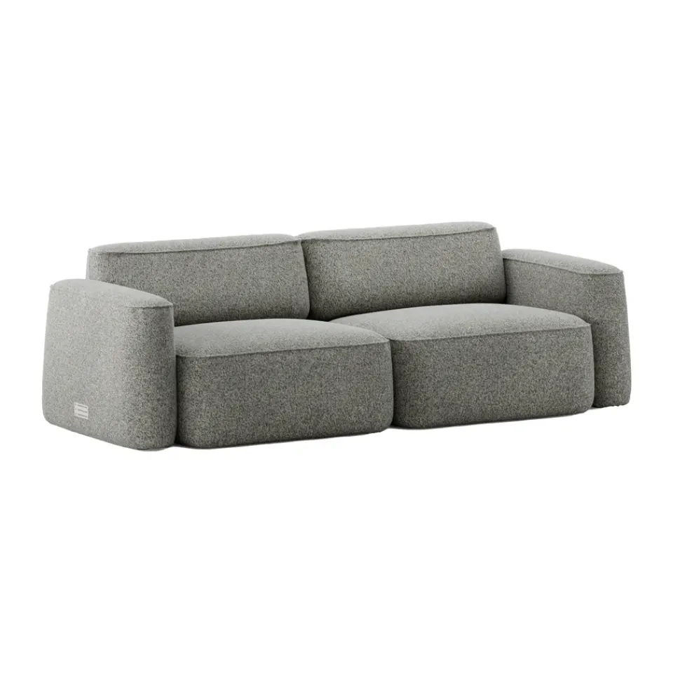 Massproductions Sofas*Patch 2.5-seater sofa, Spiral 23 Monochrome Grey