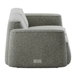 Massproductions Sofas*Patch 2.5-seater sofa, Spiral 23 Monochrome Grey