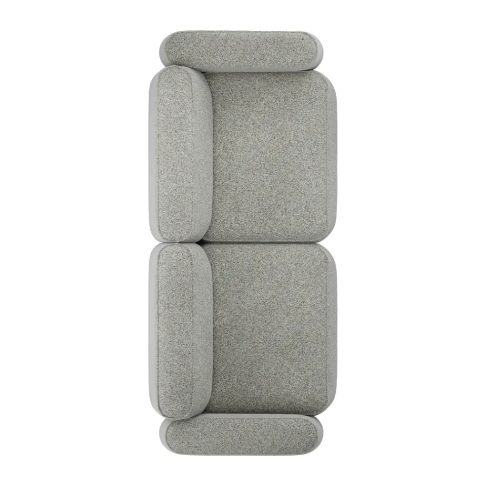 Massproductions Sofas*Patch 2.5-seater sofa, Spiral 23 Monochrome Grey