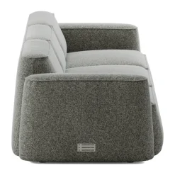 Massproductions Sofas*Patch 3-seater sofa, Spiral 23 Monochrome Grey
