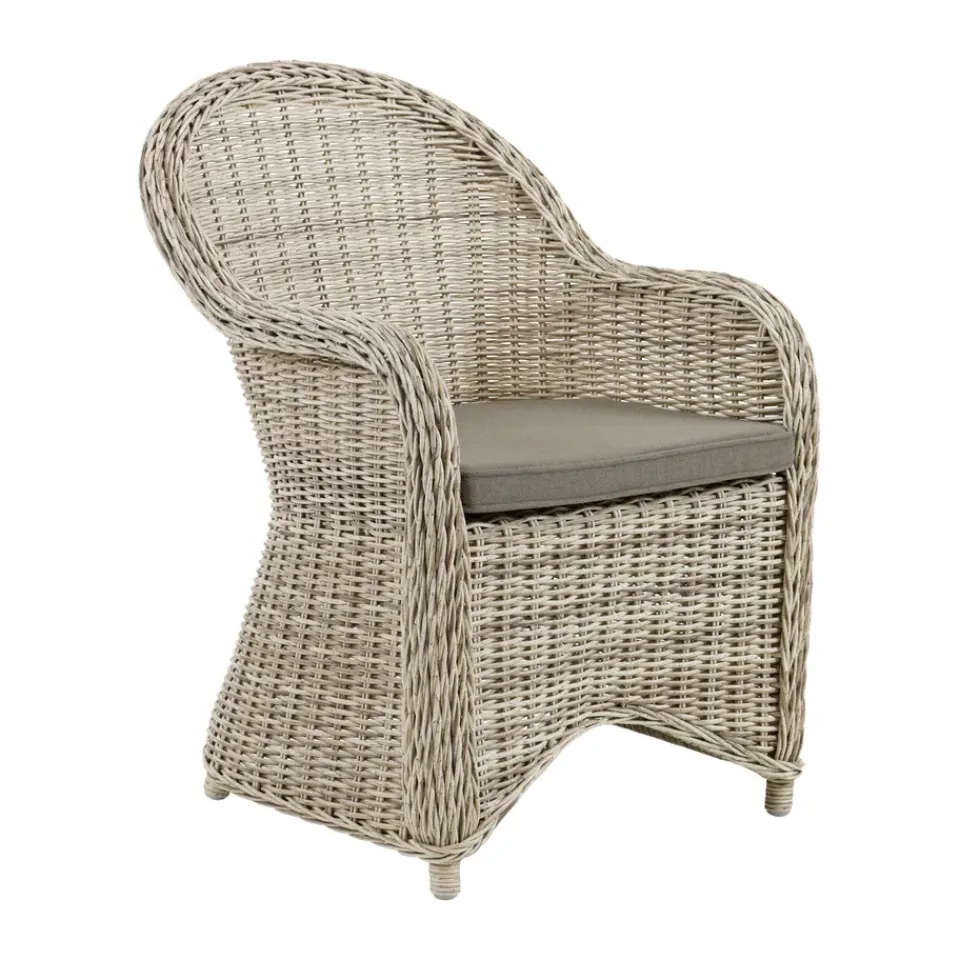 Brafab Balcony Furniture*Paulina armchair with seat cushion, - Beige