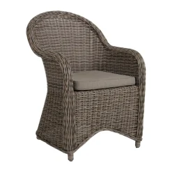 Brafab Balcony Furniture*Paulina armchair with seat cushion, Rustic-beige Brown