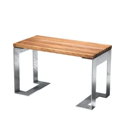 SMD Design Garden Sofas & Garden Benches*Paus bench, Oak. galvanised stand Beige