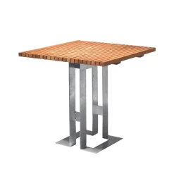 SMD Design Table For Outdoor Use*Paus table, Oak, galvanised base Beige