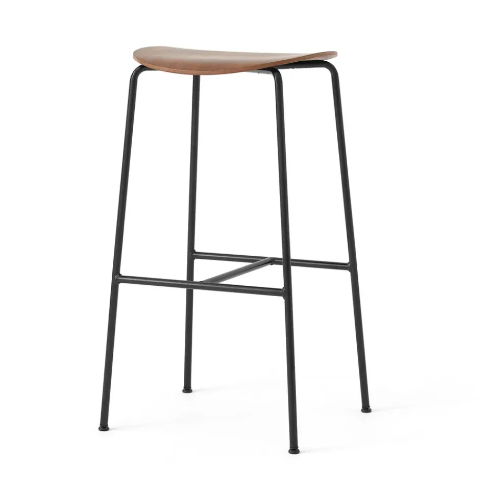 &Tradition Bar Stools*Pavilion AV38 bar stool 79 cm, Black-lacquered walnut Brown
