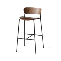 &Tradition Bar Stools*Pavilion AV9 barstool, Walnut lacquer, steel legs Brown