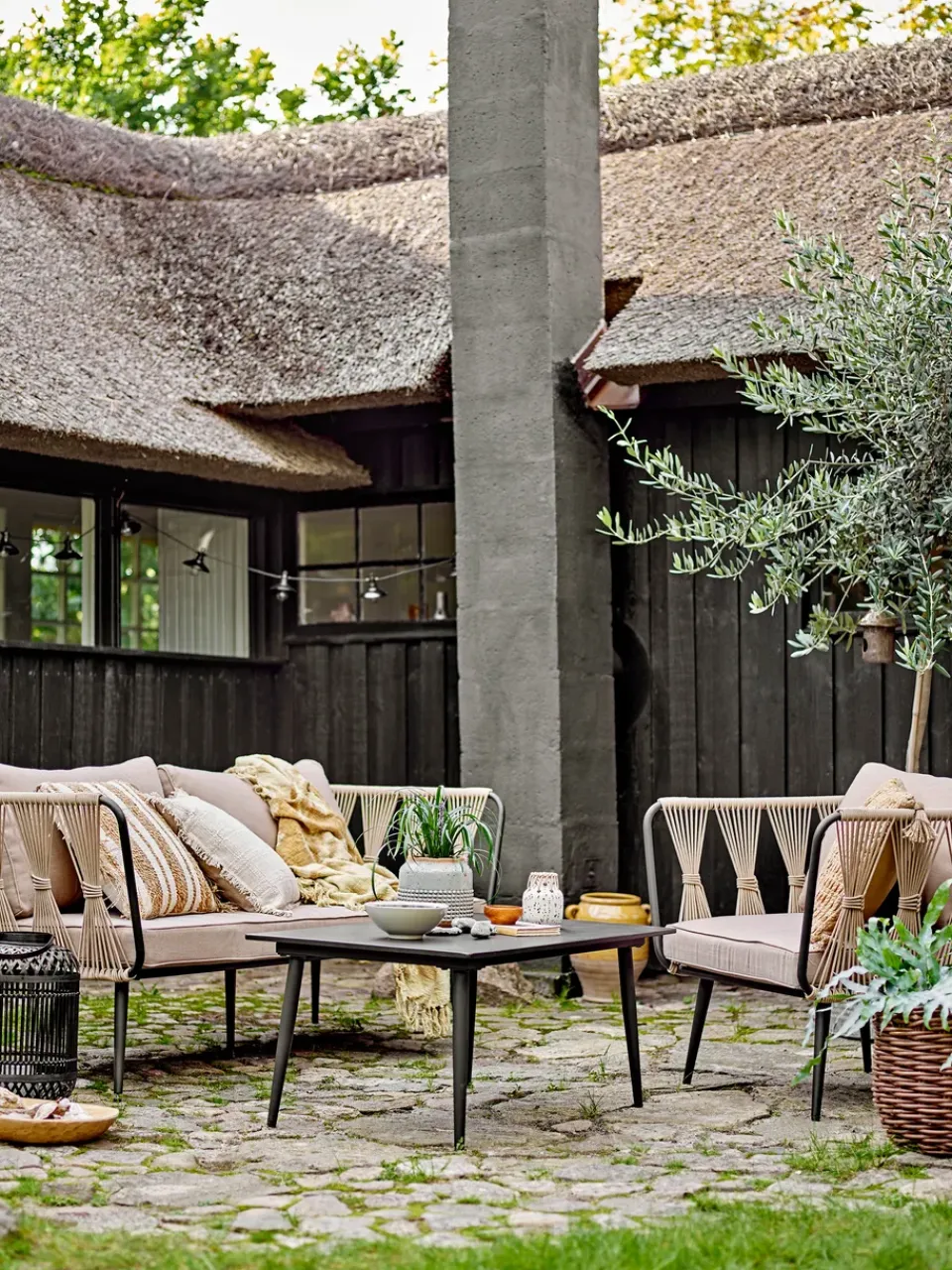 Bloomingville Outdoor Lounge Furniture*Pavone lounge chair, Brown