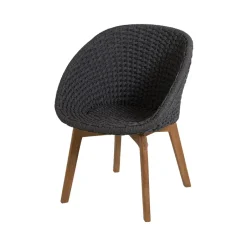 Cane-line Balcony Furniture*Peacock chair soft rope, Dark , teak Grey