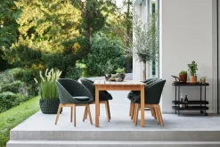 Cane-line Seating|Balcony Furniture*Peacock chair soft rope, Dark , teak Green