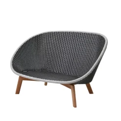 Cane-line Garden Sofas & Garden Benches|Balcony Furniture*Peacock Weave sofa, 2-seater /light , teak legs Grey