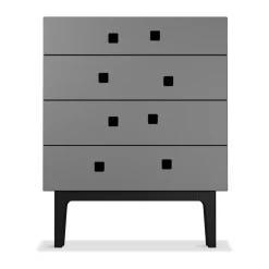 Zweed Dressers & Drawer Units*Peep B3 dresser, Slate , black lacquer Grey
