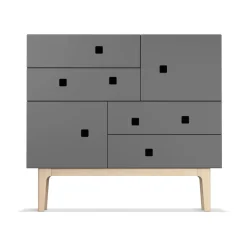 Zweed Dressers & Drawer Units*Peep B1 dresser, Slate , white-pigmented oak Grey