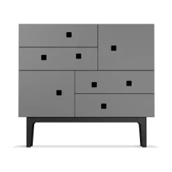 Zweed Dressers & Drawer Units*Peep B1 dresser, Slate , black lacquer Grey