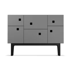 Zweed Display & Glass Cabinets*Peep C2 cabinet, Slate . black lacquered Grey