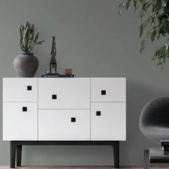 Zweed Display & Glass Cabinets*Peep C2 cabinet, . black lacquered White