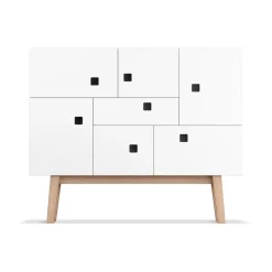 Zweed Display & Glass Cabinets*Peep C1 cabinet, . retro. oak stand White