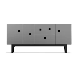 Zweed T.V & Media Units|Dressers & Sideboards*Peep M2 media bench, Slate . black lacquered Grey