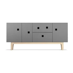 Zweed T.V & Media Units|Dressers & Sideboards*Peep M2 media bench, Slate . White pigmented oak Grey