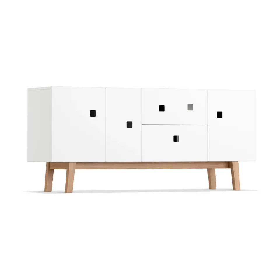 Zweed T.V & Media Units|Dressers & Sideboards*Peep M2 media bench, . retro. oak stand White