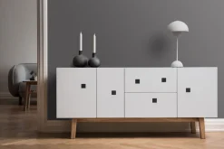 Zweed T.V & Media Units|Dressers & Sideboards*Peep M2 media bench, . retro. oak stand White