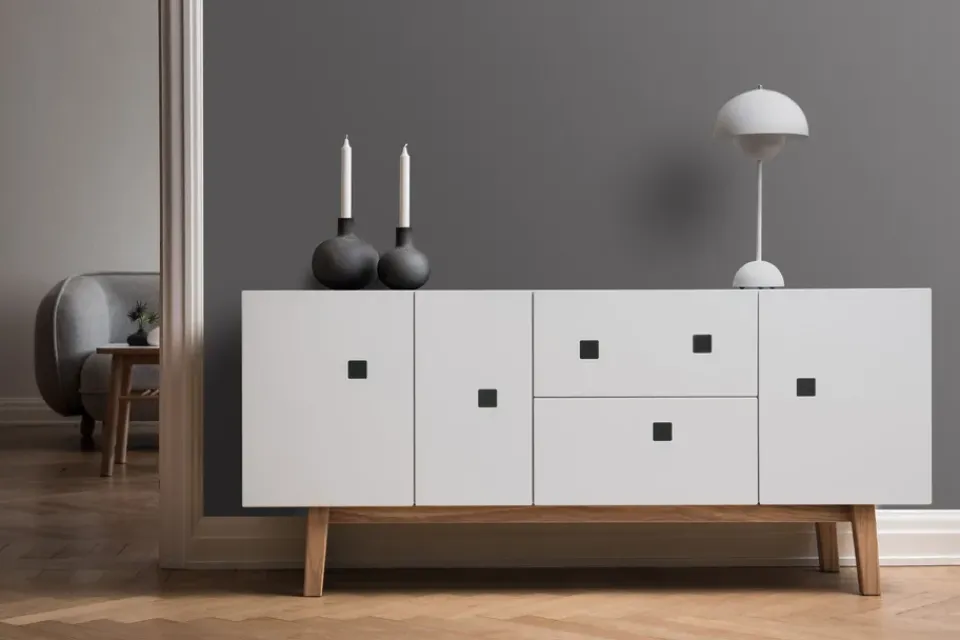 Zweed T.V & Media Units|Dressers & Sideboards*Peep M2 media bench, . retro. oak stand White
