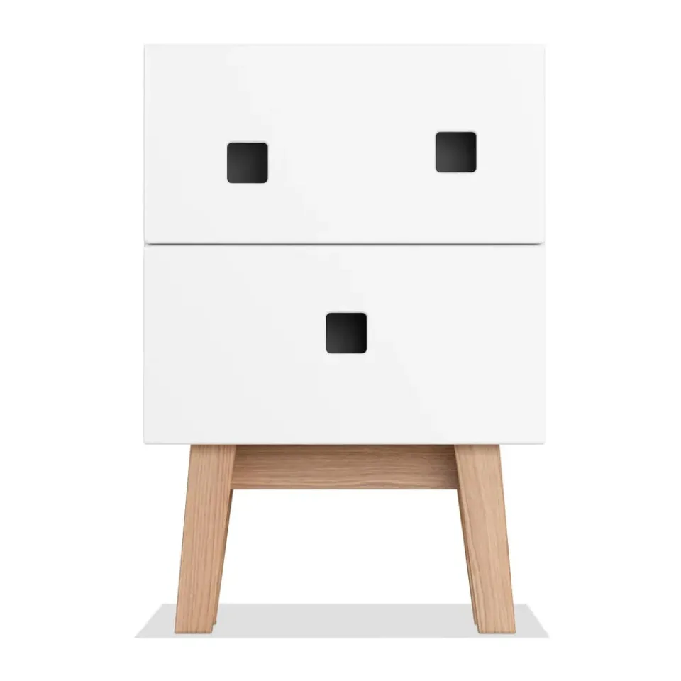 Zweed Bedside Tables*Peep S1 bedside table, , retro, oak stand White